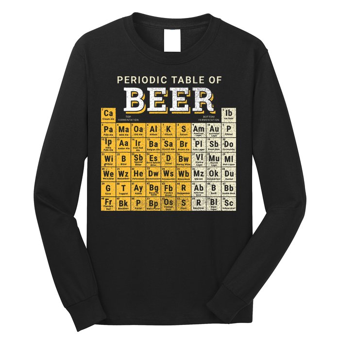 Periodic Table Of Beer Sketch Long Sleeve Shirt