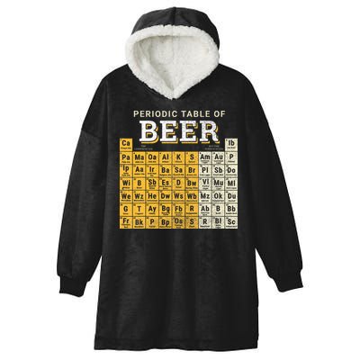 Periodic Table Of Beer Sketch Hooded Wearable Blanket