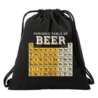 Periodic Table Of Beer Sketch Drawstring Bag