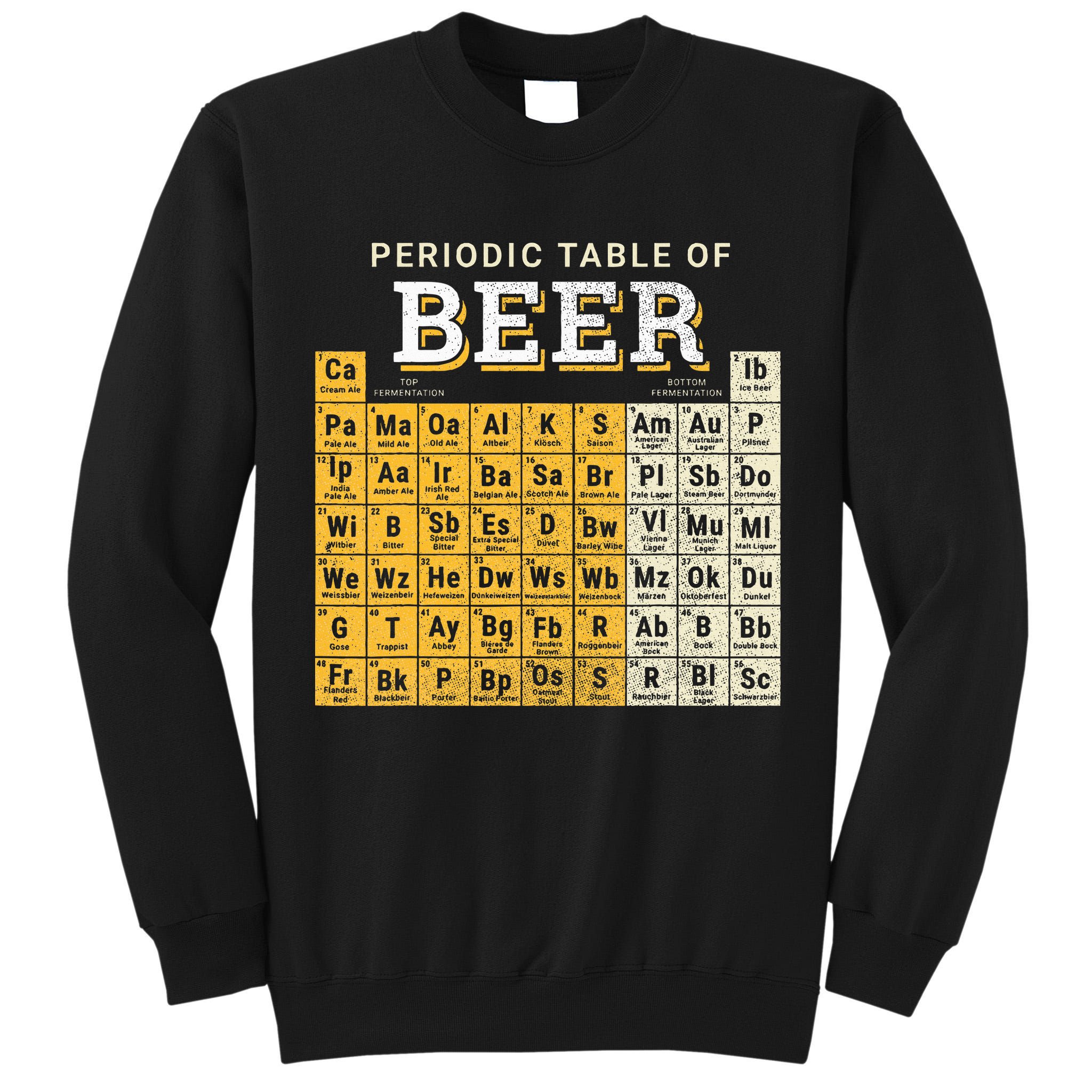 Periodic Table Of Beer Sketch Tall Sweatshirt