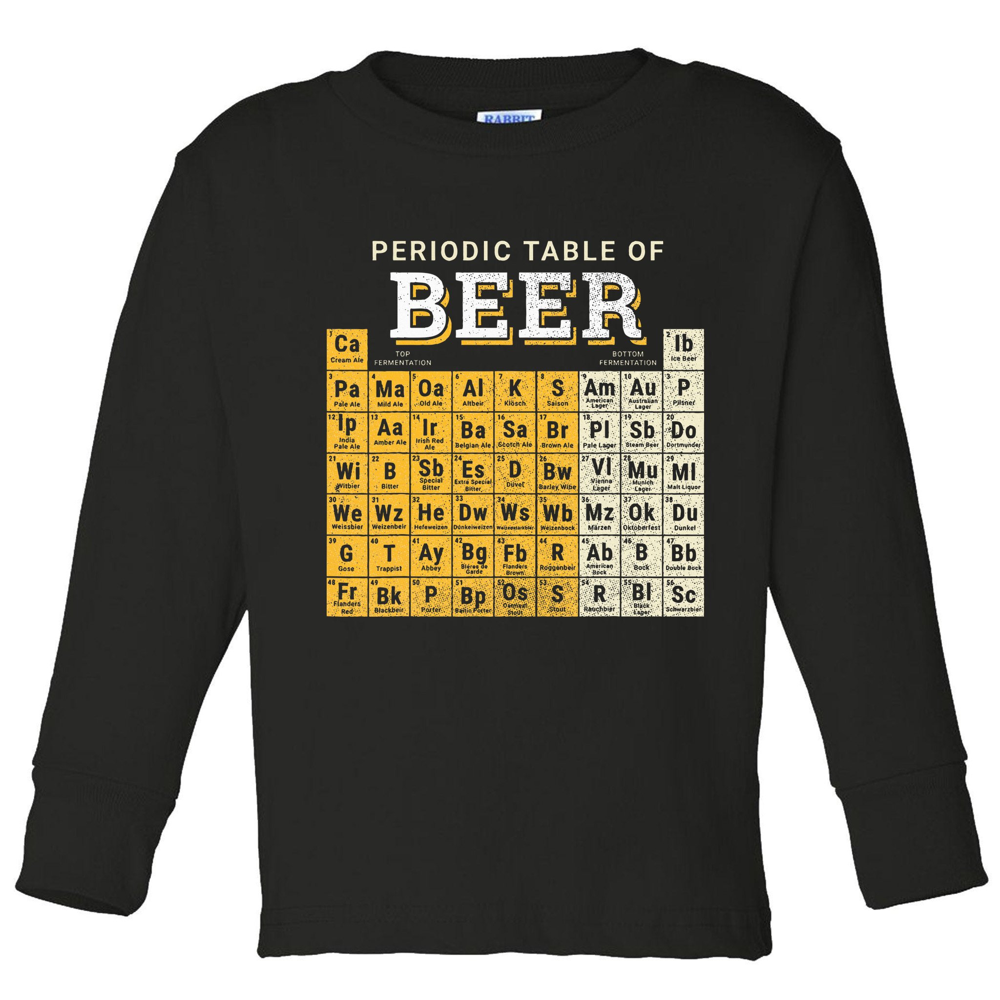 Periodic Table Of Beer Sketch Toddler Long Sleeve Shirt