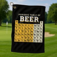 Periodic Table Of Beer Sketch Golf Towel
