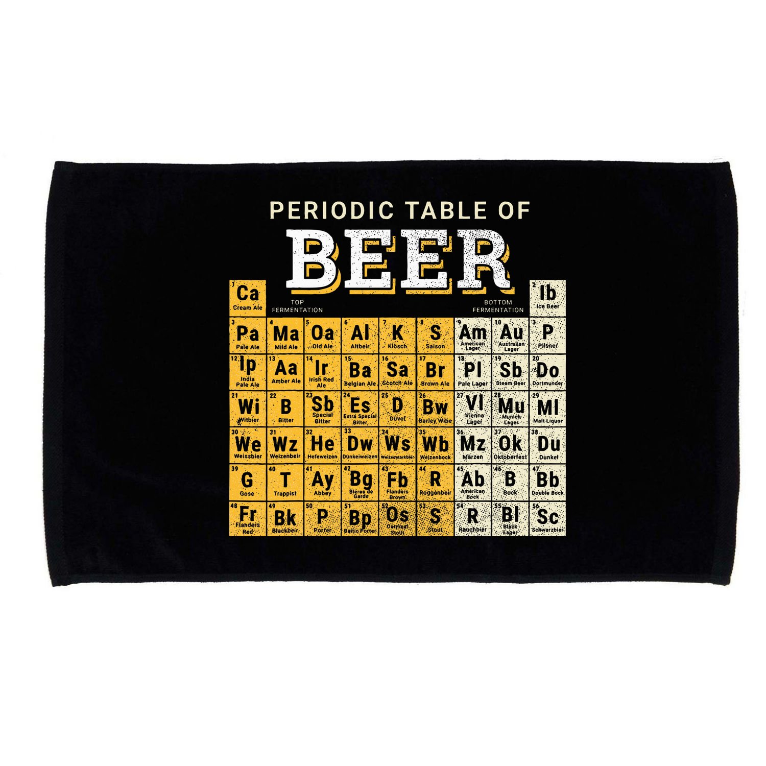Periodic Table Of Beer Sketch Microfiber Hand Towel