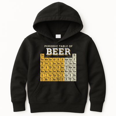 Periodic Table Of Beer Sketch Kids Hoodie
