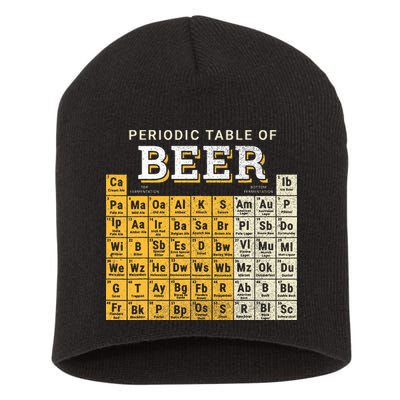 Periodic Table Of Beer Sketch Short Acrylic Beanie