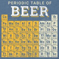Periodic Table Of Beer Sketch Garment-Dyed Sweatshirt