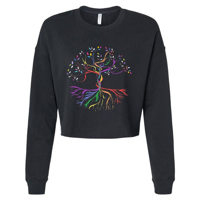 Pride Tree Of Life Cropped Pullover Crew