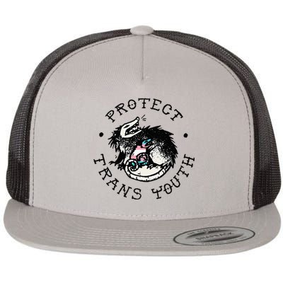 Protect Tran Opossum Support Flat Bill Trucker Hat