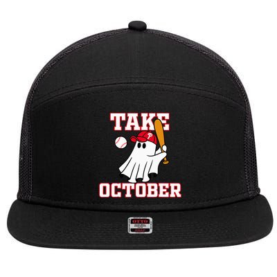 Philly Take October Philadelphia Ghost Baseball 7 Panel Mesh Trucker Snapback Hat