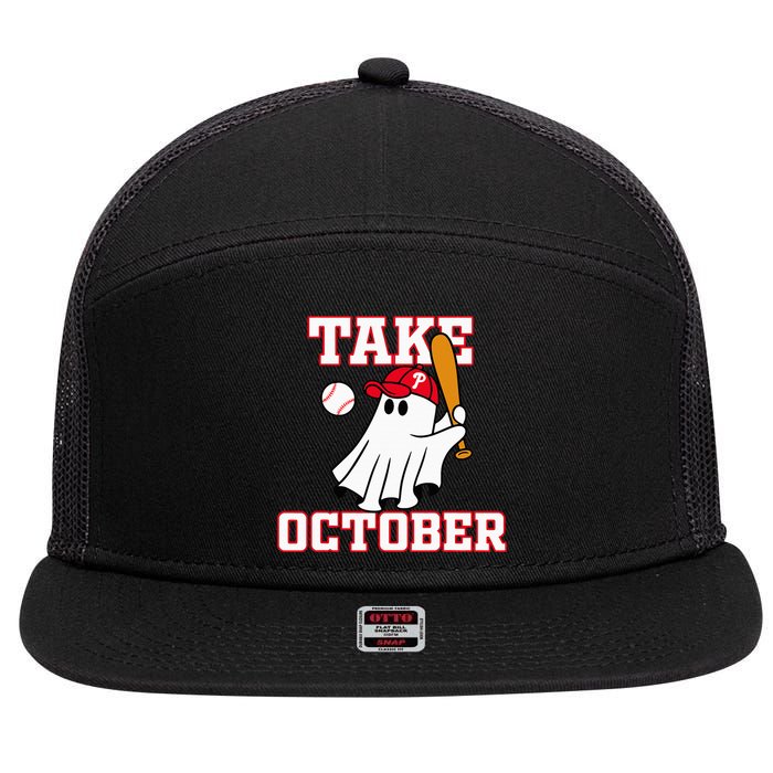 Philly Take October Philadelphia Ghost Baseball 7 Panel Mesh Trucker Snapback Hat
