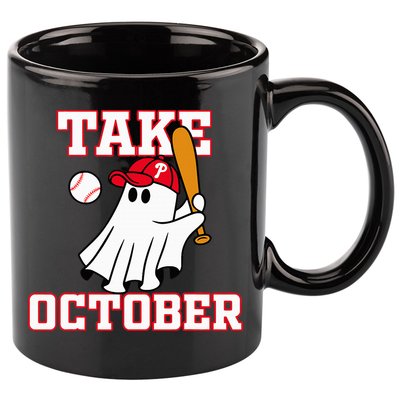Philly Take October Philadelphia Ghost Baseball 11oz C Handle Ceramic Mug