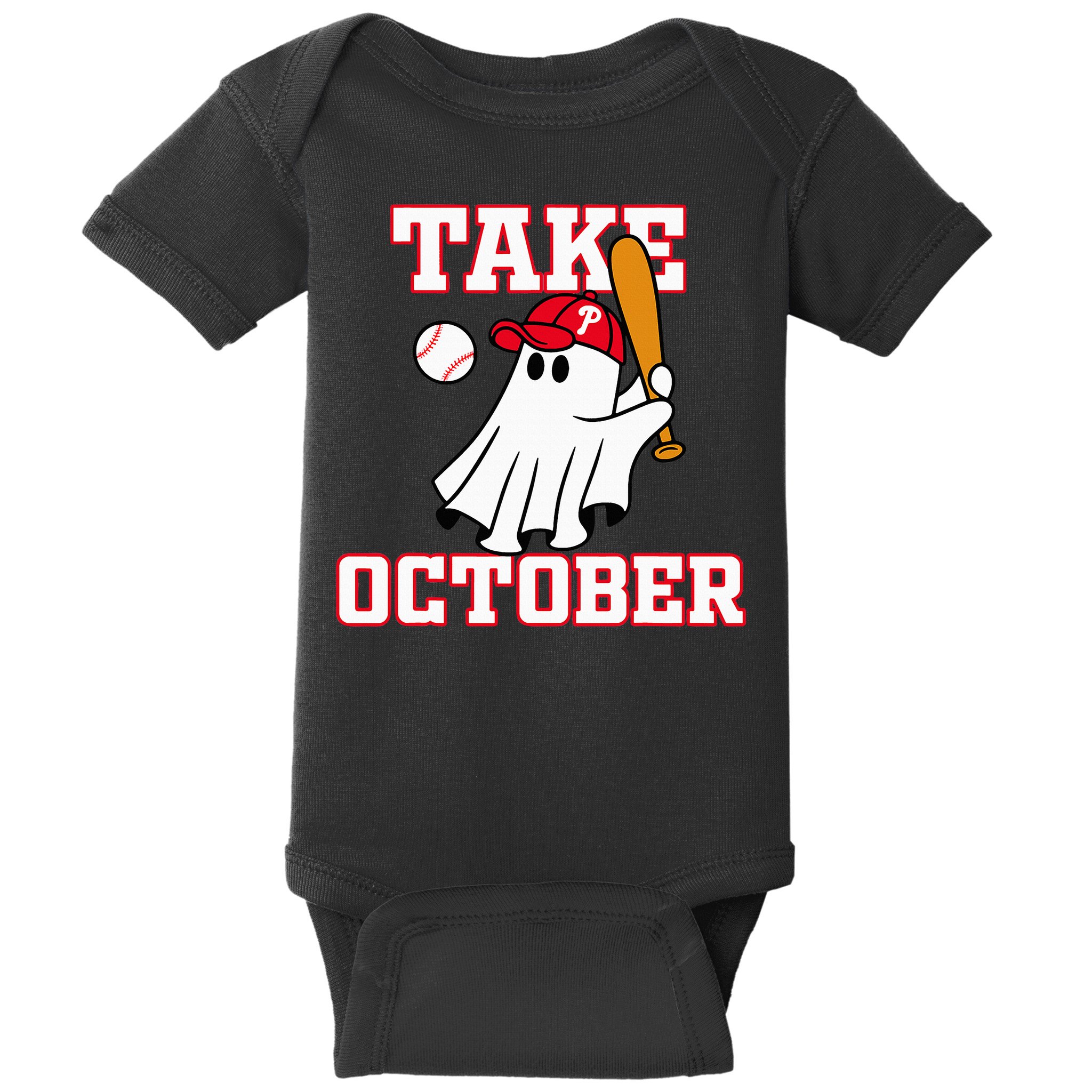 Philly Take October Philadelphia Ghost Baseball Baby Bodysuit