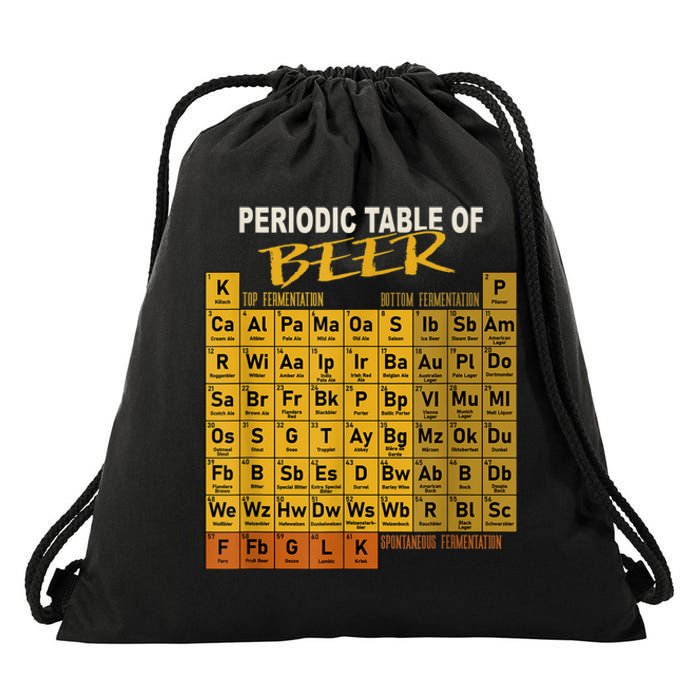 Periodic Table Of Beer Craft Beer Style Brewery Drawstring Bag