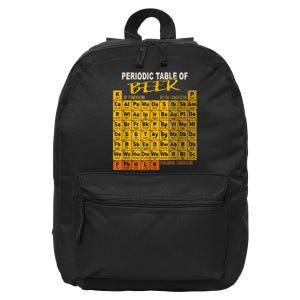 Periodic Table Of Beer Craft Beer Style Brewery 16 in Basic Backpack