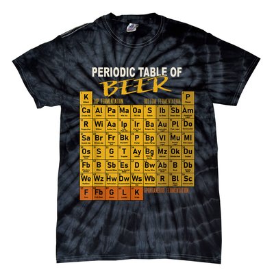 Periodic Table Of Beer Craft Beer Style Brewery Tie-Dye T-Shirt