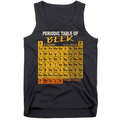 Periodic Table Of Beer Craft Beer Style Brewery Tank Top