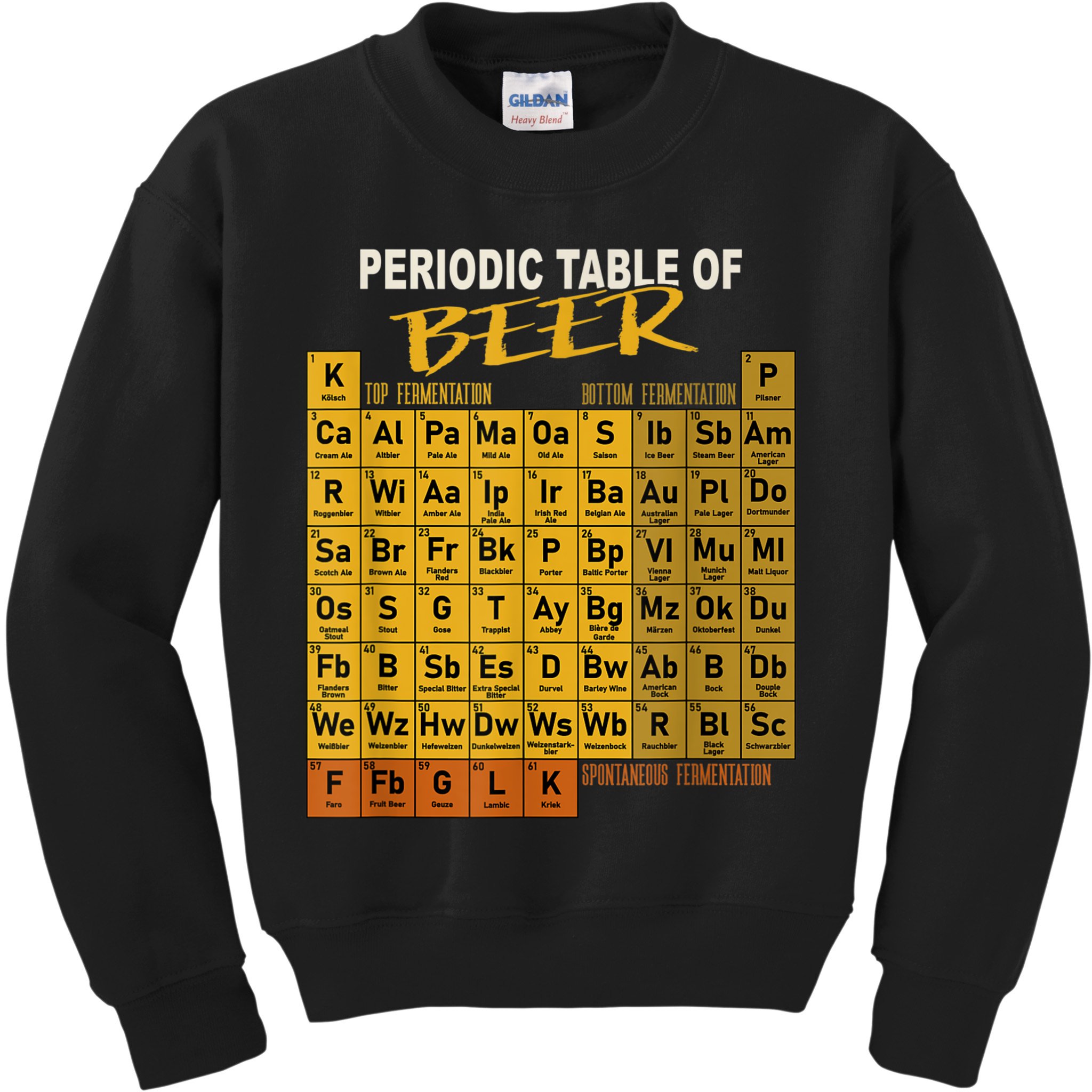 Periodic Table Of Beer Craft Beer Style Brewery Kids Sweatshirt