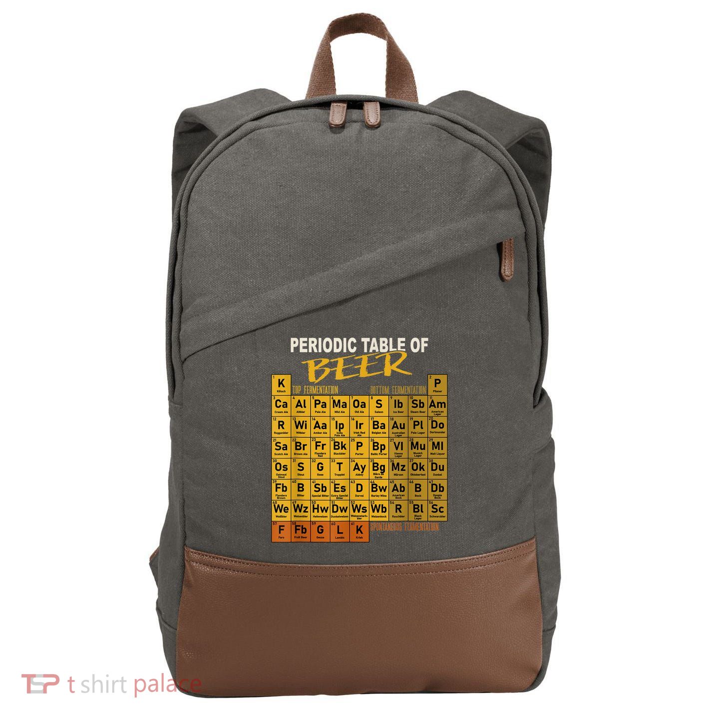 Periodic Table Of Beer Craft Beer Style Brewery Cotton Canvas Backpack