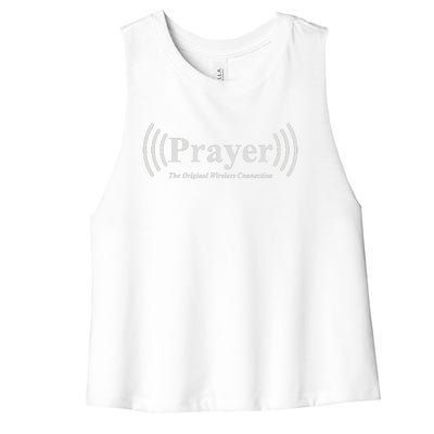 Prayer The Original Wireless Connection Women's Racerback Cropped Tank