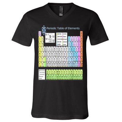 Periodic Table Of Elements For Classical And STEM Education V-Neck T-Shirt