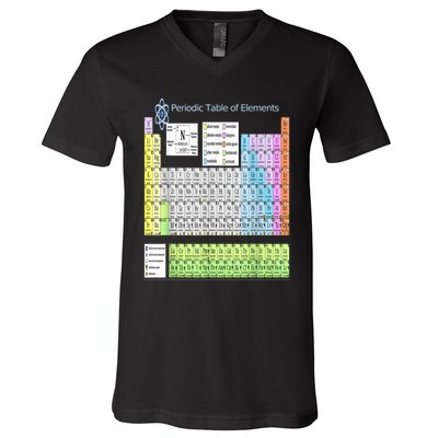 Periodic Table Of Elements For Classical And STEM Education V-Neck T-Shirt