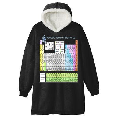 Periodic Table Of Elements For Classical And STEM Education Hooded Wearable Blanket