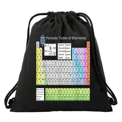 Periodic Table Of Elements For Classical And STEM Education Drawstring Bag