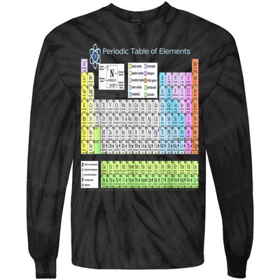 Periodic Table Of Elements For Classical And STEM Education Tie-Dye Long Sleeve Shirt