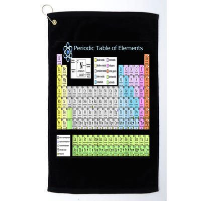 Periodic Table Of Elements For Classical And STEM Education Golf Towel