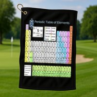 Periodic Table Of Elements For Classical And STEM Education Golf Towel