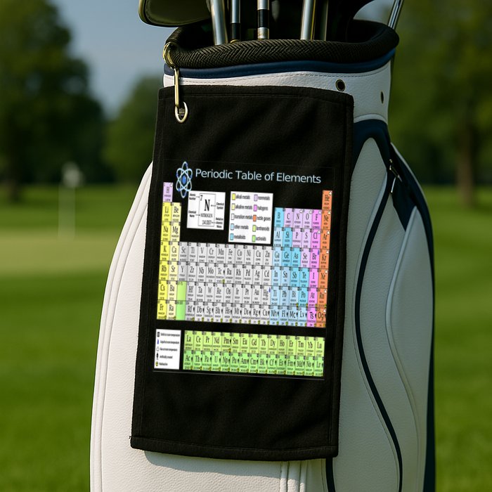 Periodic Table Of Elements For Classical And STEM Education Golf Towel