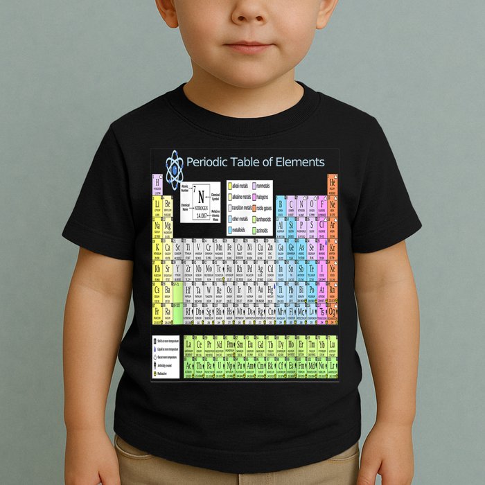 Periodic Table Of Elements For Classical And STEM Education Toddler T-Shirt