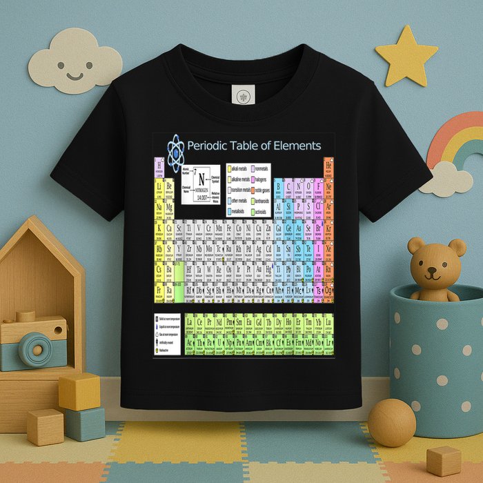 Periodic Table Of Elements For Classical And STEM Education Toddler T-Shirt