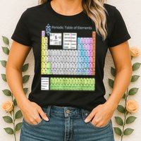 Periodic Table Of Elements For Classical And STEM Education Womens T-Shirt