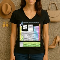 Periodic Table Of Elements For Classical And STEM Education Women's V-Neck T-Shirt