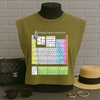 Periodic Table Of Elements For Classical And STEM Education Garment-Dyed Women's Muscle Tee