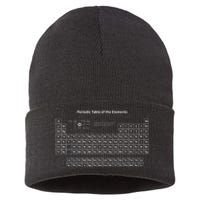 Periodic Table Of The Elements Chemists Nerd Chemistry Sustainable Knit Beanie