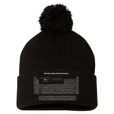 Periodic Table Of The Elements Chemists Nerd Chemistry Pom Pom 12in Knit Beanie