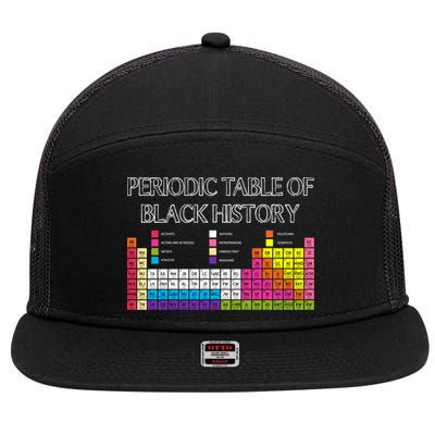 Periodic Table Of Elets Black History Month Proud Beauty Cool Gift 7 Panel Mesh Trucker Snapback Hat