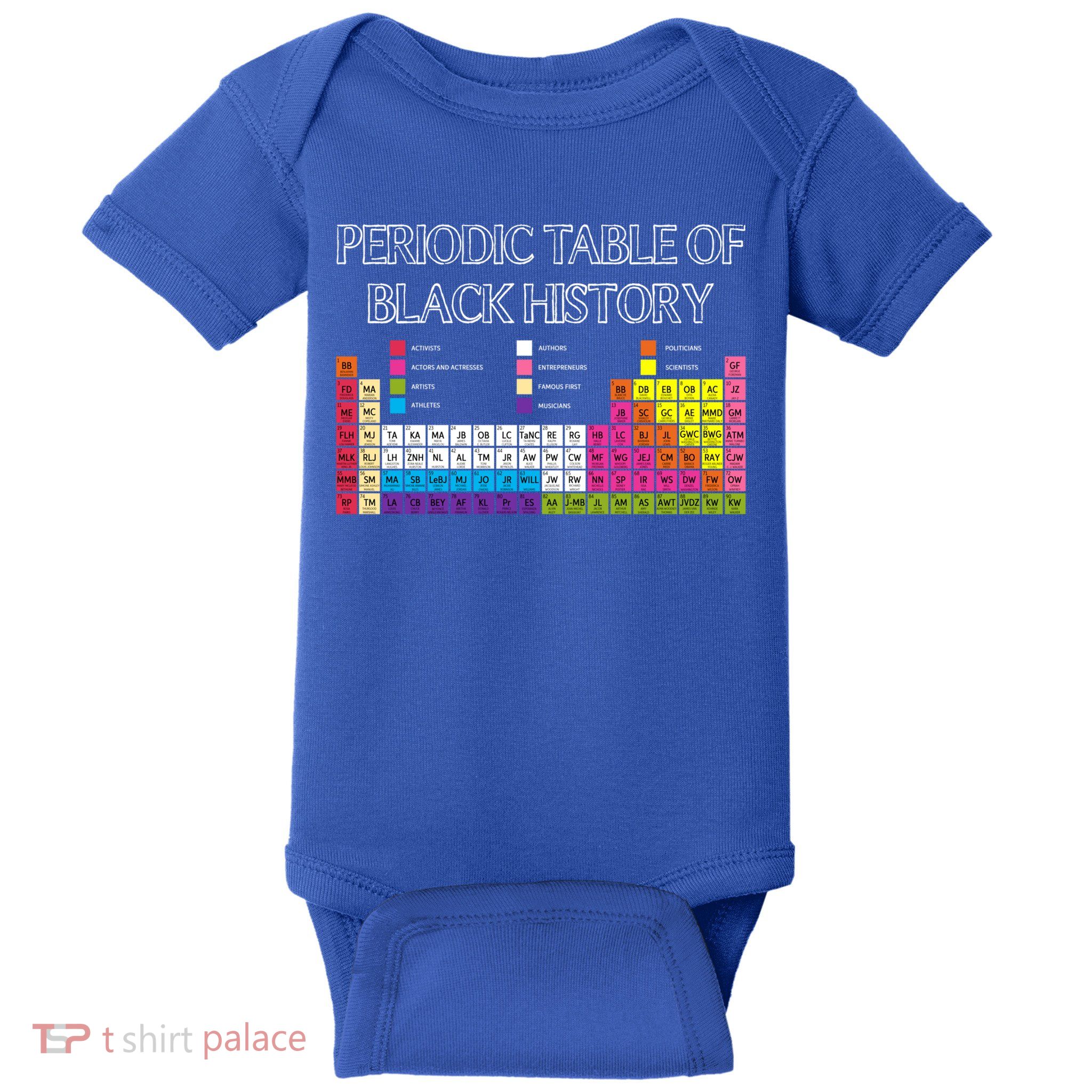 Periodic Table Of Elets Black History Month Proud Beauty Cool Gift Baby Bodysuit