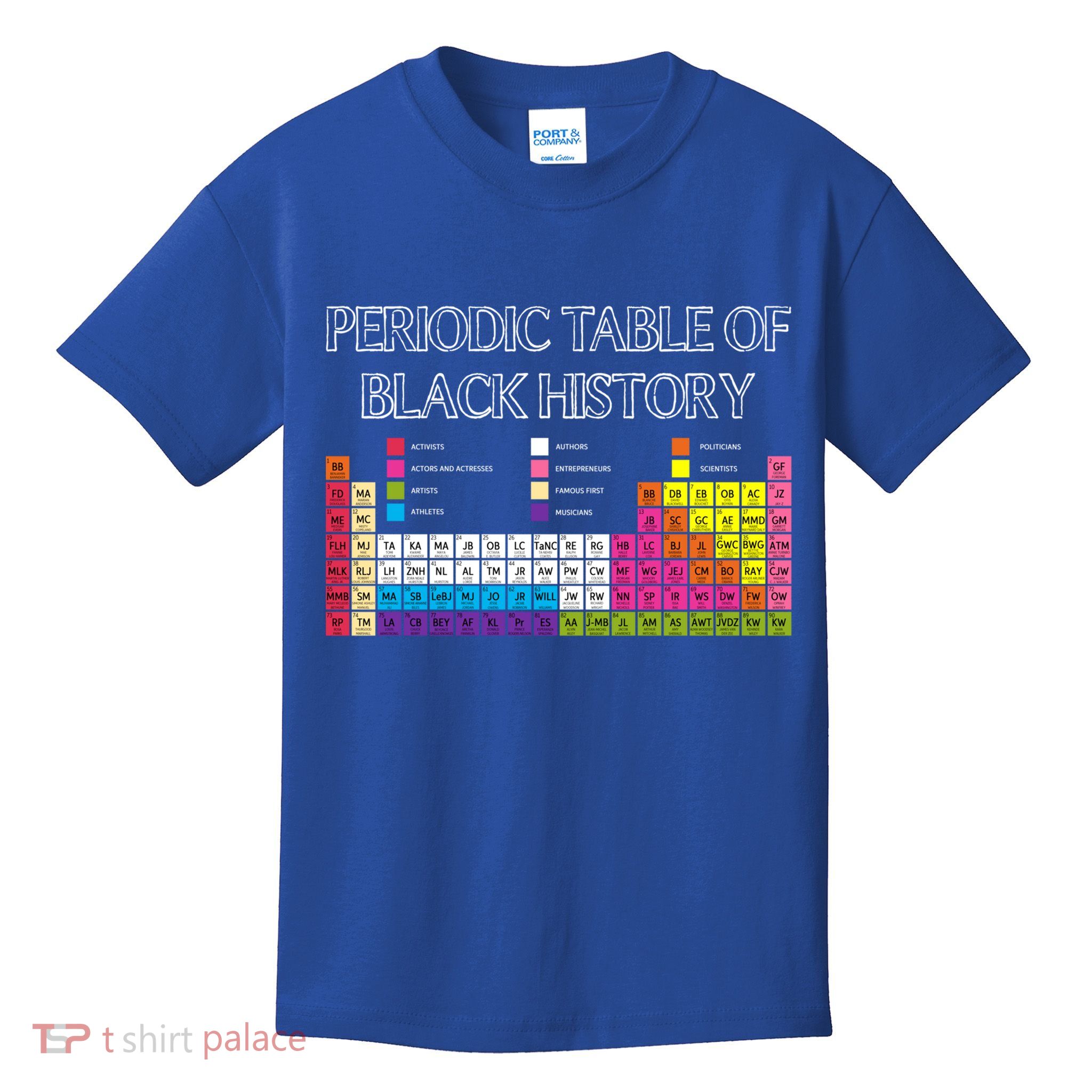Periodic Table Of Elets Black History Month Proud Beauty Cool Gift Kids T-Shirt