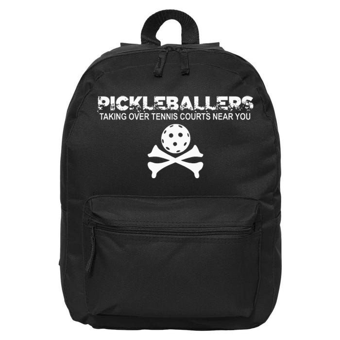 Pickleballers Taking Over Tennis Courts Near You Pickleball 16 in Basic Backpack