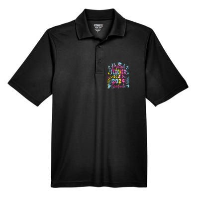 Proud Teacher Of A Class Of 2024 Graduate Tie Dye Men's Origin Performance Pique Polo