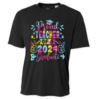 Proud Teacher Of A Class Of 2024 Graduate Tie Dye Cooling Performance Crew T-Shirt