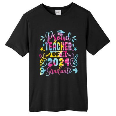 Proud Teacher Of A Class Of 2024 Graduate Tie Dye Tall Fusion ChromaSoft Performance T-Shirt