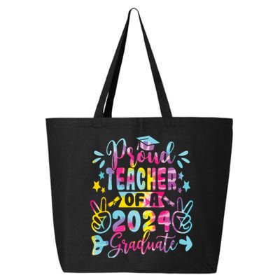 Proud Teacher Of A Class Of 2024 Graduate Tie Dye 25L Jumbo Tote