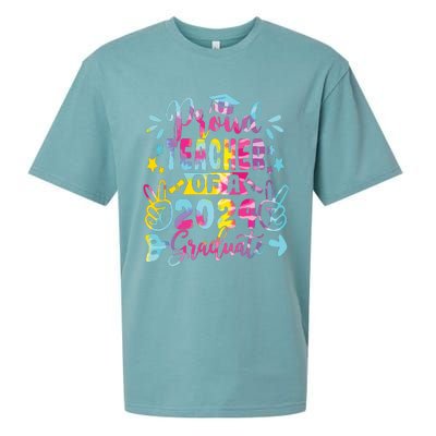 Proud Teacher Of A Class Of 2024 Graduate Tie Dye Sueded Cloud Jersey T-Shirt