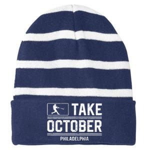 P.hilly T.ake O.ctober P.hiladelphia Striped Beanie with Solid Band