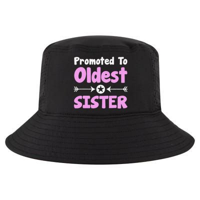 Promoted To Oldest Sister Older Sister Mother's Day Cool Comfort Performance Bucket Hat