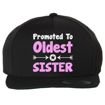 Promoted To Oldest Sister Older Sister Mother's Day Wool Snapback Cap